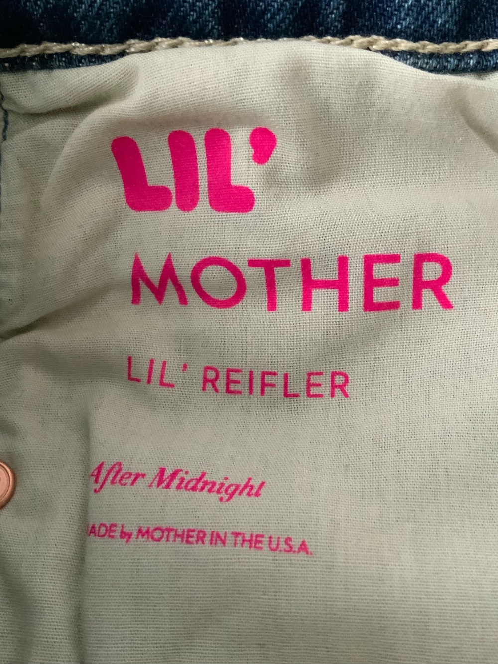 NWT MOTHER SUPERIOR Jeans Lil’ Mother Lil’ Reifler After Midnight Blue Size 29 - Picture 14 of 16